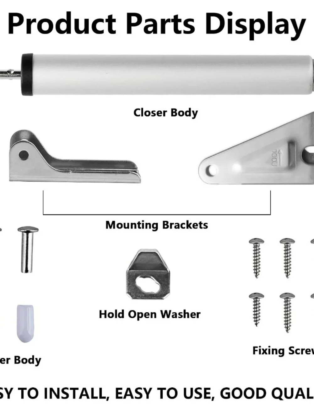 Heavy Duty Pneumatic Screen and Storm Door Closer,1 Set Screen Door Closer,Pneum